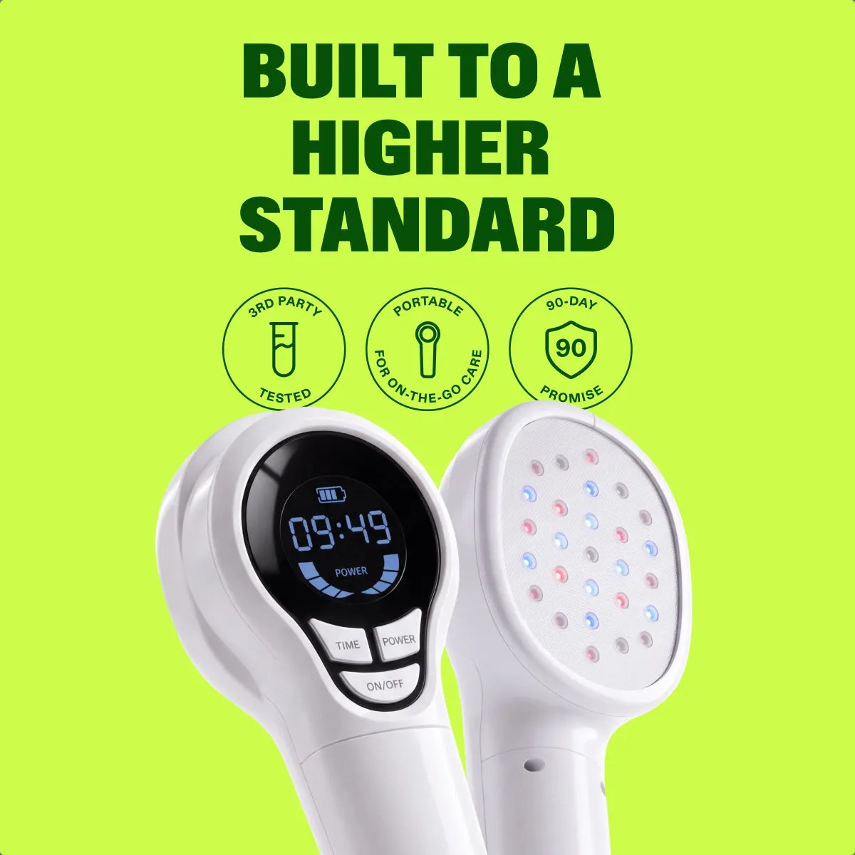 Red Light Laser Joint Therapy Device slide: BUILT TO A HIGHER STANDARD.