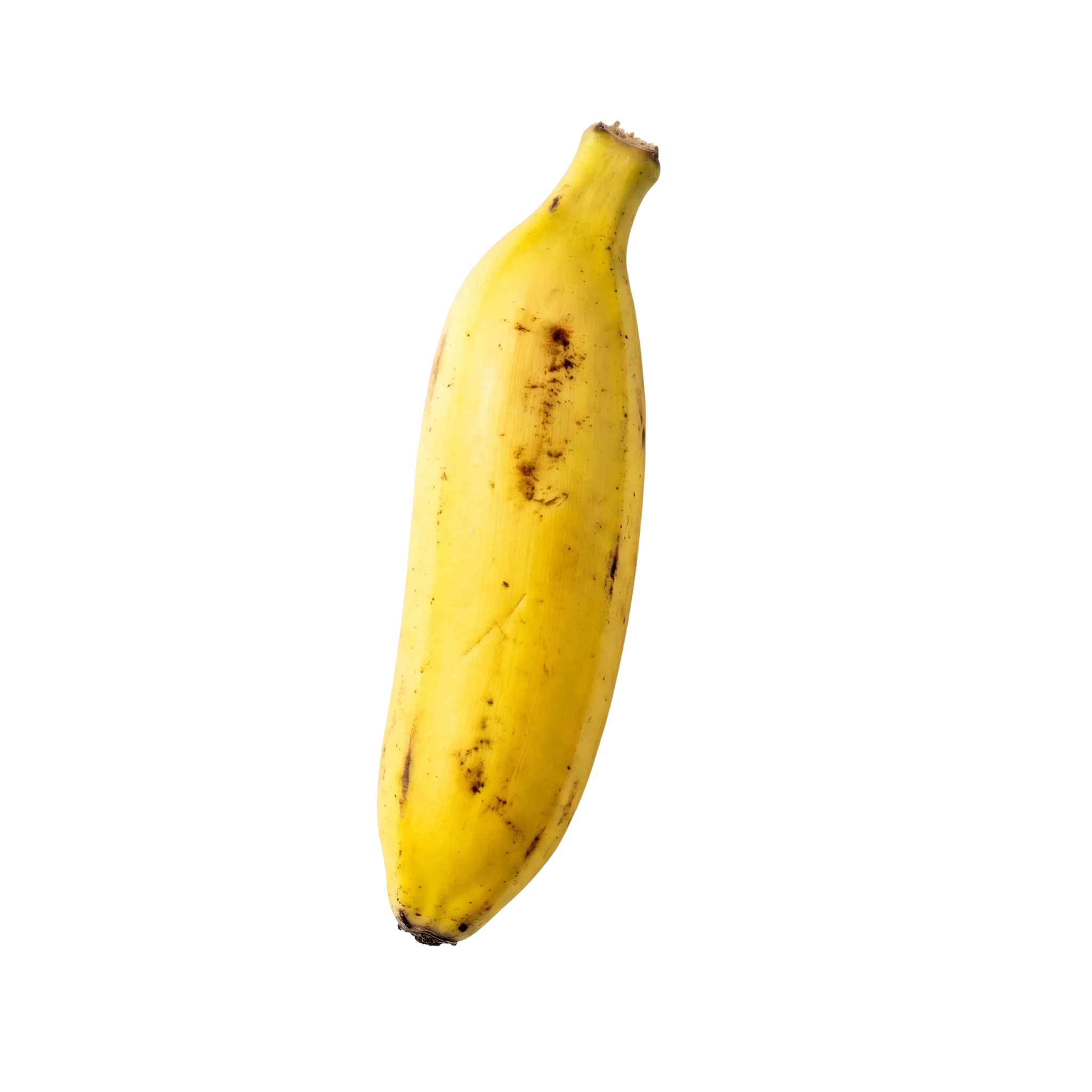 A whole ripe yellow banana