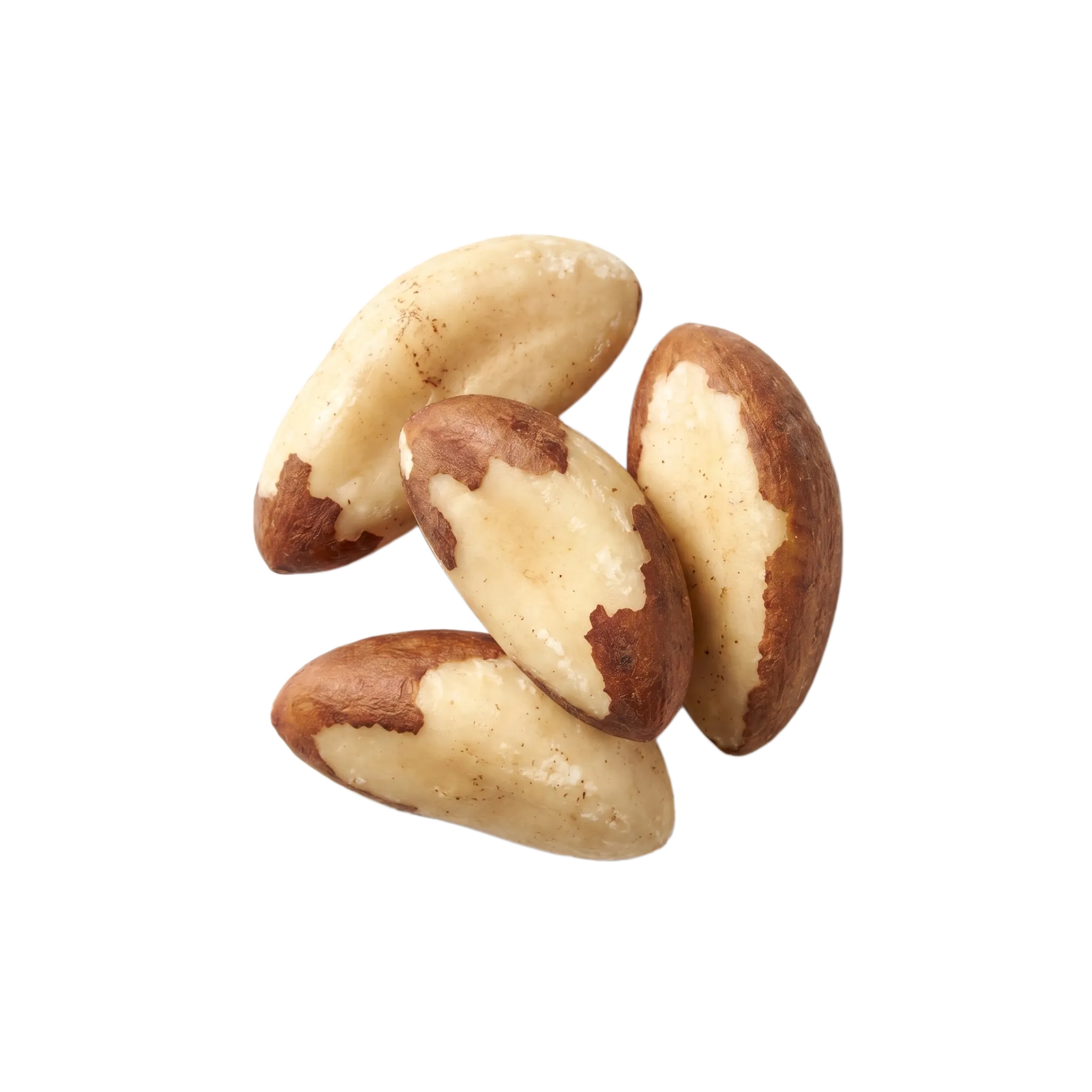 A small cluster of shelled brazil nuts