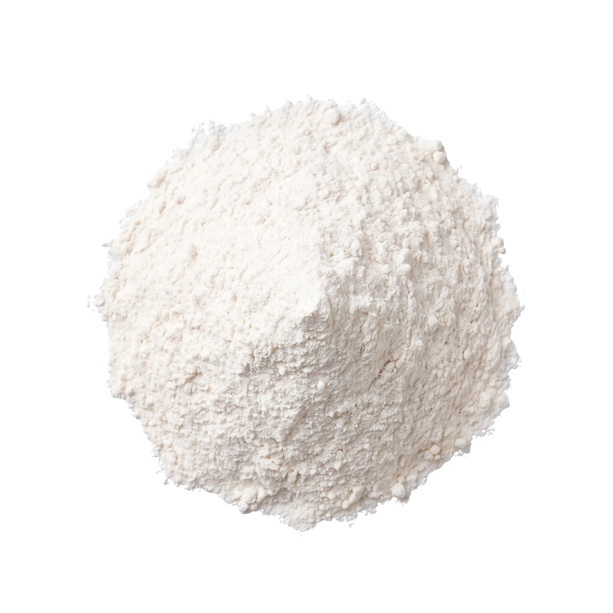 A soft heap of fine white microcrystalline cellulose powder, viewed from above