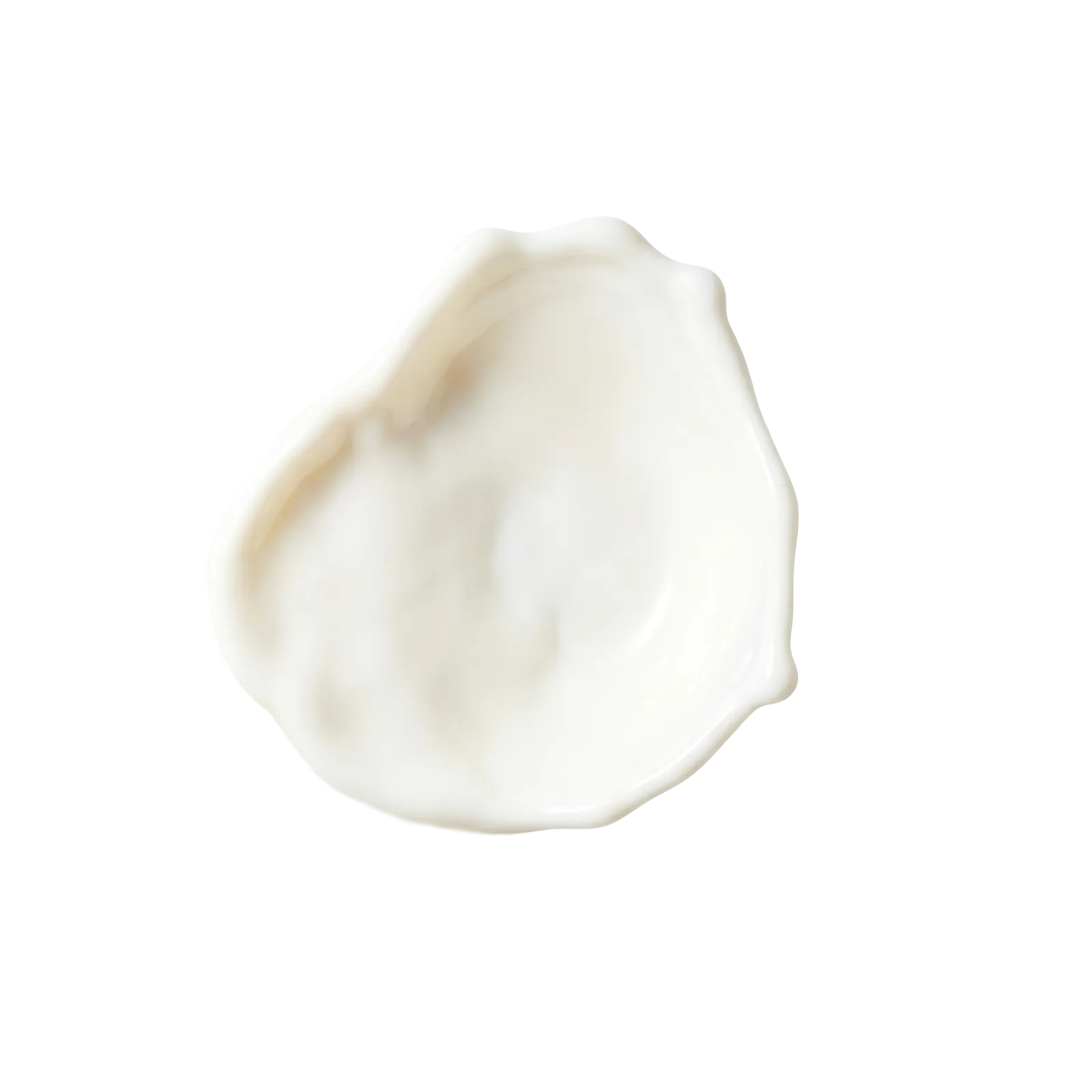 A thick smear of pale cream-coloured colostrum