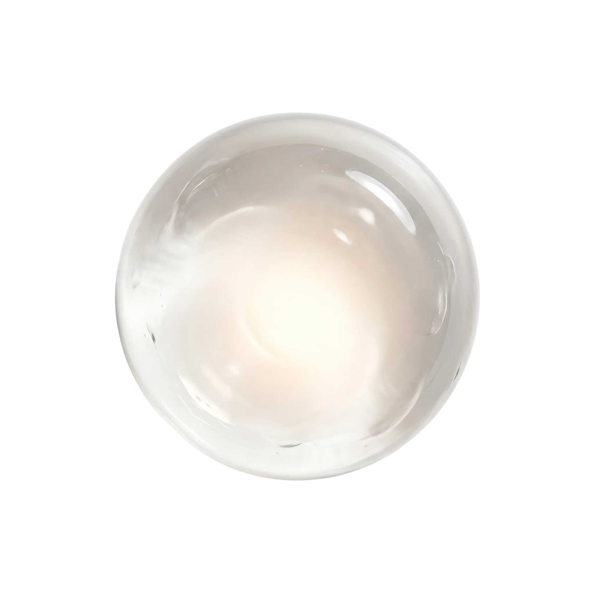 A clear rounded drop of gel, standing for the hyaluronic acid that lubricates joints
