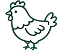 Illustration of a green paw print icon with a white outline on a transparent background
